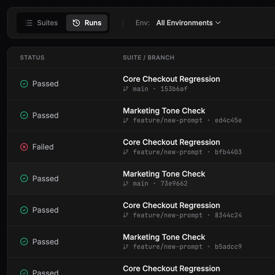LLM CI built for prompts and flows interface